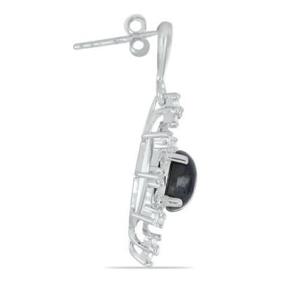 BUY NATURAL BLACK ONYX GEMSTONE CLASSIC EARRINGS IN 925 SILVER